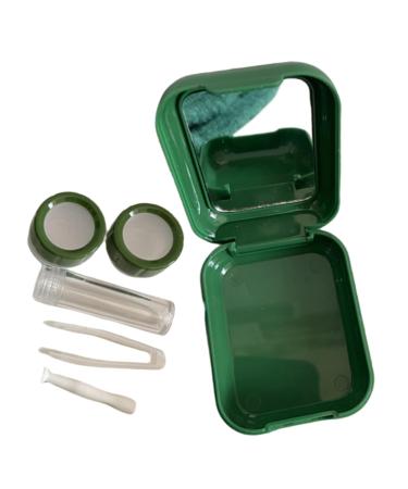 JECOMPRIS 1 set contact lens container Mirror film Small contact lens holder contact case lens container eye lens organizer contact case falls case frame plastic travel
