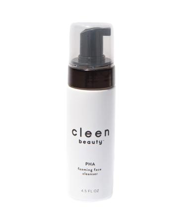 CLEEN BEAUTY PHA Foaming Face Cleanser | Foaming Facial Cleanser with PHA | Exfoliating Face Wash for Women | Gentle Cleanser - Paraben Free | Face Cleanser for Women | 4.5 Fl. Oz