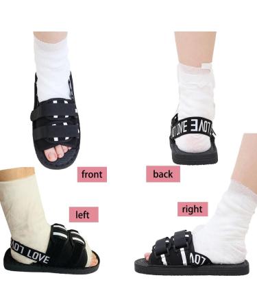 DEEYOTA Post Op Shoe for Broken Foot | Adjustable Medical Walking Boots for Foot Injuries & Fractures | Orthopedic Rehabilitation Cast Shoes - Left or Right Black M - Buy Online on GoSupps.com