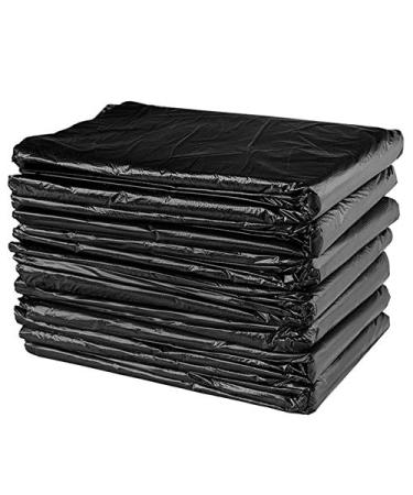 50pcs Large Rubbish Bag Plastic Thickened Simple Garbage Bags For Hotel Village Black Plastic Trash Bag(Black 50x60 2.5 Silk)