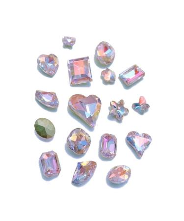 30Pieces Pointed Bottom Nail Rhinestones for Nails Art Decorations Crystal Glass Stone Manicure Nail Decoration Part Nail Decoration Stones Decorative Nail Jewels Nail Art Supplies