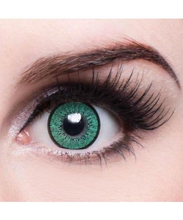 Matlens EOS Green Colored Contact Lenses - Circle Lenses with Strength 2 Lentils Care Product 50ml - Perfect Vision & Style - International Shipping Available - Buy Online on GoSupps.com