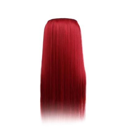Traziewell Red Hair Extensions Clip in Straight Hair Pieces for Party Festival Hair Accessories Synthetic Fiber Hair Extension for Women 1408 FH001408 L