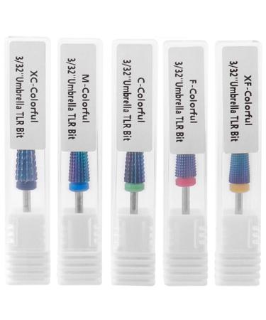 5Pcs Nail Drill Bits Set - Multifunctional Tungsten Steel 5 in 1 Acrylic Nails Manicure Tool for Professional Results | Fast International Shipping - Buy Online on GoSupps.com