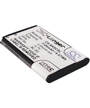 Buy 1100mAh Replacement Battery for BL-6C - Compatible with Nokia Models 2115i 2116 2125 2126 2152 & More - International Shipping - Buy Online on GoSupps.com