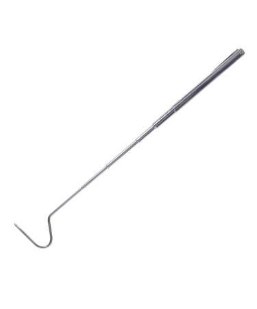 Cabilock Collapsible Snake Hook Grabber Stick Professional Stainless Steel Snake Steel Stick Reptile Extendable Grabber Snake Controlling Moving Hook Stick for Home Garden Outdoor 68cm