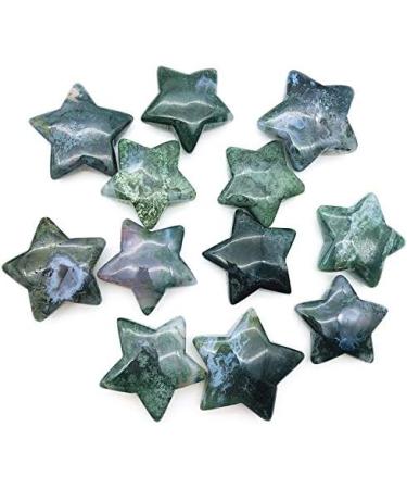 Natural Crystal Rough Beautiful 1PC Natural Moss Agate Star Crystal Gemstone Polished Gifts Natural Quartz Crystals - Buy Online on GoSupps.com