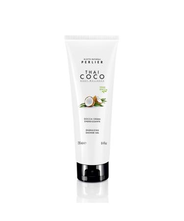 Perlier Thai Coco Energizing Shower Gel 8.4 oz Tropical Coconut Scent pH Balanced & SLS-Free Cleanser Hydrating Vegan Formula Refreshing Body Wash