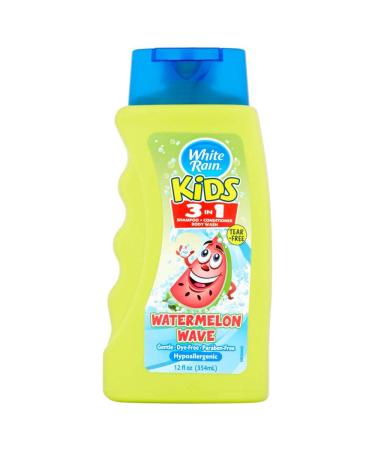 White Rain Kids 3in1 Zany Watermelon Shampoo, Conditioner and Body Wash 12 oz (Pack of 2)