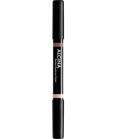 Alcina Perfect Eyebrow Styler Light 010 - intensified and corrected brow color - defines the shape of the eyebrows by precise drawing - 2in1: Styler + highlighter 010 Light 1 piece (1 Pack)