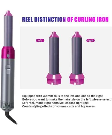 New Curling Iron 5 in 1 Curling Wand Set with 3 Barrel Hair Curler Interchangeable Ceramic Barrels and Hair Straightener Brush Auto wrap Hair Styler Detachable Brush Heads Comb for Straightening Automatic Curling Styling Hair Wrap Curler - Buy Online on GoSupps.com