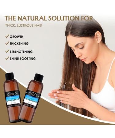 Pure Sweet Almond Oil 250ml - Carrier Oil for Hair & Skin, Essential Oils Mixing - Buy Online on GoSupps.com