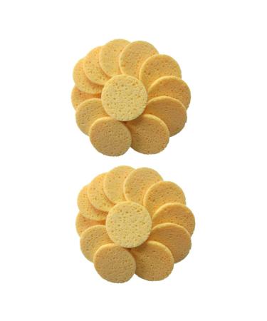 40 Pieces Exfoliating Loofah Pad for Makeup Remover Cloth Forming Cotton Sponge Makeup Cotton Round Pads Take a Bath Face Wash Foundation Sponge