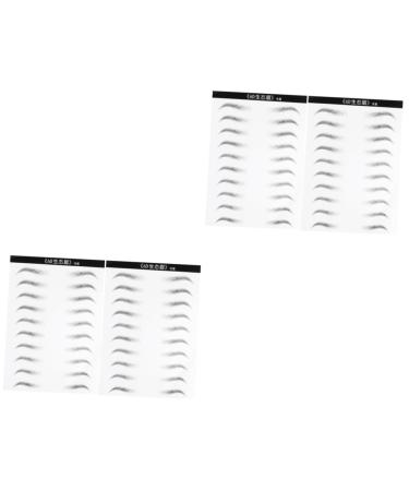 Ipetboom 4 Sheets Simulation Eyebrow Eyebrowsb Artificial Eyebrow Patch Eyebrow Stickers Hair Makeup Tools 6d