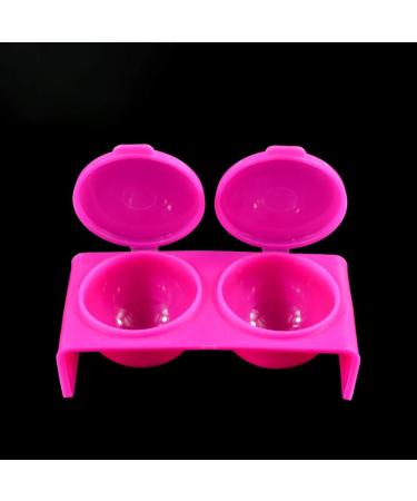 JIHUOO 4-Piece Plastic Dappen Dish Set for Nail Art - Acrylic Powder & Liquid Mixing Cups with Lids - Buy Online on GoSupps.com