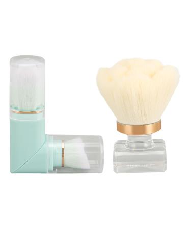 Flower Shape Rotatable Makeup Brush - Ideal for Blush Application | White Blue | International Shipping - Buy Online on GoSupps.com