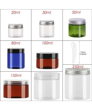 travel pots for cream small pots with lids Pack of 6 Â  100ml Blue Plastic Cream Jars Cosmetic Pots withÂ Clear Lids Containers for Toiletries (Color : Transparent Size : 250ml) 250ml Transparent - Buy Online on GoSupps.com