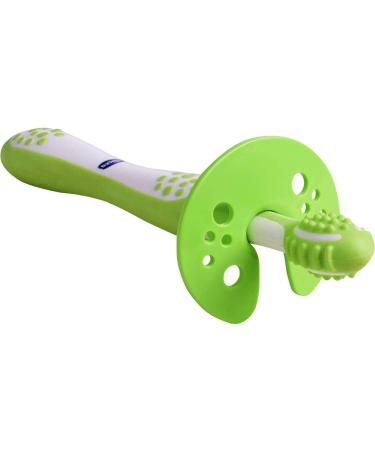 Chicco Training Toothbrush Set - Includes Toothbrush & Massage Brush for 4M+ Green | International Shipping Available - Buy Online on GoSupps.com