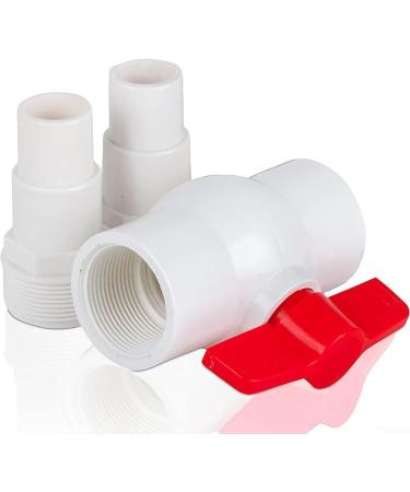Buy AR512 Pool Shut-Off Valve with 2 Hose Adapter Connections (38mm & 32mm) - International Shipping Available - Buy Online on GoSupps.com