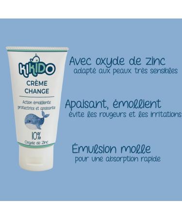 Kikido Baby Changing Cream 100 ml - X2 Zinc Oxide Protective Paste 10% Sensitive Skin - Soothes and Protects Moisturizing Cream for Baby Barrier Effect Face and Body 100 ml - Buy Online on GoSupps.com