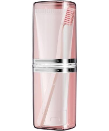 Travel Toothbrush Holder | Pink Toothbrush Case & Organizer for On-the-Go | Portable Toothbrush Storage & Mouthwash Cup - Buy Online on GoSupps.com