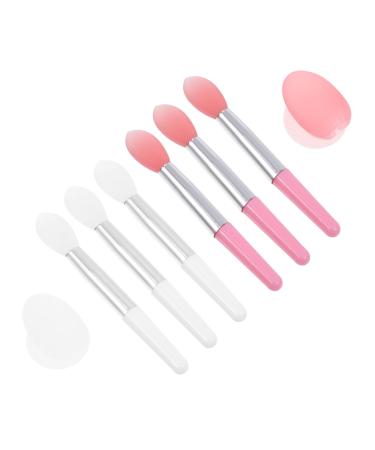 DOITOOL 2 Sets Lip Stick Dust Cover Scrubber Eyeshadow Applicator Makeupset Exfoliating Lip Brush Facial Tool Silicone Lip Brush Beauty Tools Cosmetic Silica Gel Facial Mask Miss