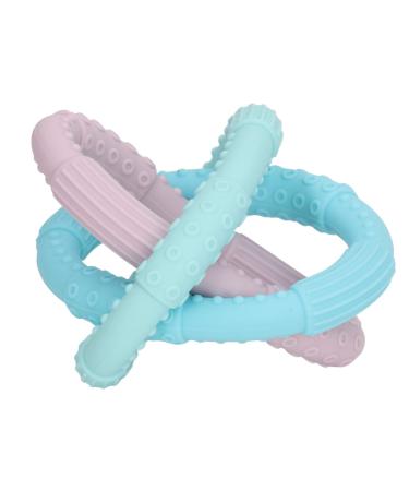 Teething Bracelet Baby Wearable Bright Color Soft Teething Ring for Home Travel (Type A)