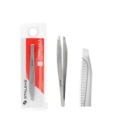 STALEKS PRO Precise brow tweezers with wide beveled edges. Medical grade stainless steel. Classic 15/3