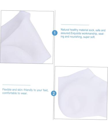 1 Pair Protective Socks Spa Socks Lotion Infused Socks Hard Skin Repair Socks Calcetines para Mujer Socks for Cracked Heels Moisturizing Heel Protector Miss White Sebs Breathable - Buy Online on GoSupps.com