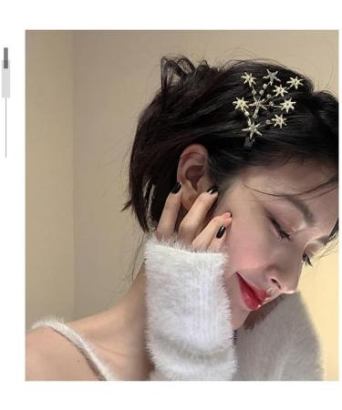 fdsmall Hair Clips Star Rhinestone Hair Clips Rhinestone Duckbill Clips Duckbill Hairpins Hair Accessories for Women Girls Hair Styling Accessories (Gold) - Buy Online on GoSupps.com