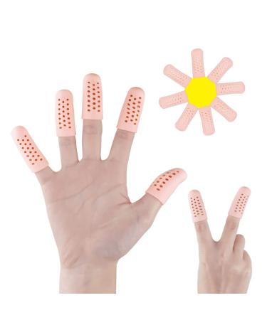 Finger protection 14 pieces of breathable fingertip protection finger protection silicone gel fingering finger protectors fingertips relieves pain due to grating and irritation finger protection during injury - Buy Online on GoSupps.com