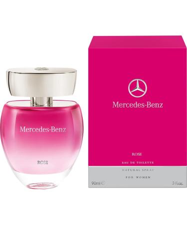 Mercedes-Benz - Rose - Professional Fragrance For Women - Elegant And Irresistible - Romantic And Stylish - Naturally Infused And Crafted - Sweet Fresh And Young - Eau De Toilette - 3 Oz 3 Fl Oz (Pack of 1)