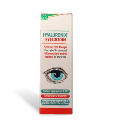 HYALURONIX EYELOCIDIN Sterile Eye Drops for Eyes Inflammation and Redness - 10ml