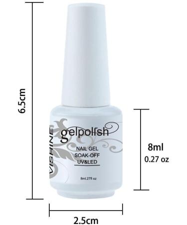 Vishine 8ml Gelpolish Lacquer Shiny Color Soak Off UV LED Gel Nail Polish Manicure Glitter White #1547 1547-8ml - Buy Online on GoSupps.com
