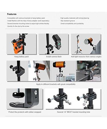 Godox Q-Type Multi-Functional Clip Mount for Flash Speedlite Strobe - 1/4-20 & 3/8-16 Interfaces - Buy Online on GoSupps.com