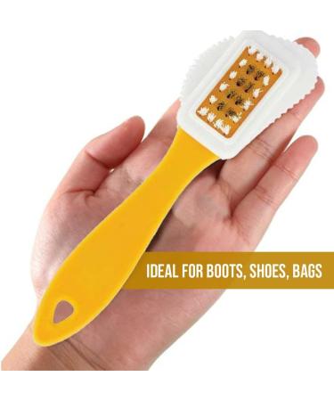 3pk Wooden Handle Shoe Brush Set for Suede & Nubuck Shoes - Double Sided Applicator & Buffing Brushes - Shoe Shine and Polish for Boots - Buy Online on GoSupps.com