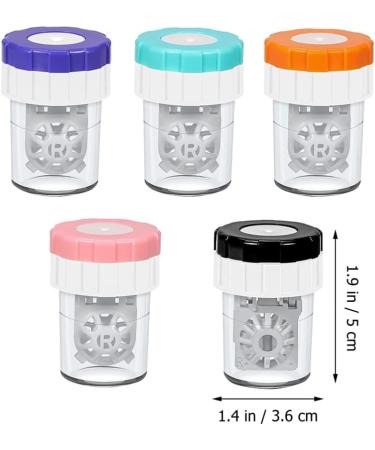 Heallily Portable Contact Lens Cleaner | Travel-Friendly Cleaning Kit for Soft & Hard Lenses | 5-Piece Soaking Container Set - Buy Online on GoSupps.com
