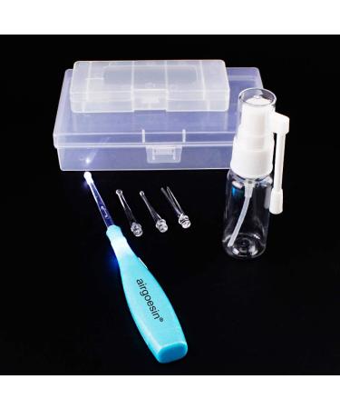 Airgoesin Upgraded Tonsil Stone Removing Tool with LED Light Pick + Mist Pump Bottle & Case - Oral Care Tool Set for Clean and Easy Use - Buy Online on GoSupps.com