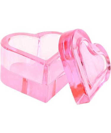 Harilla Nail Art Dish with Lid Nail Art Glass Cup Easy Clean for Woman Holder Equipment Small Jewelry Storage Box pink - Buy Online on GoSupps.com