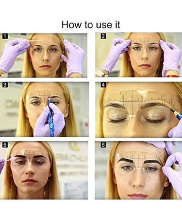 100 Pcs Disposable Eyebrow Ruler Sticker for Microblading | Adhesive Eyebrow Measurement Tattoo Makeup Tool - 100 Count - Buy Online on GoSupps.com