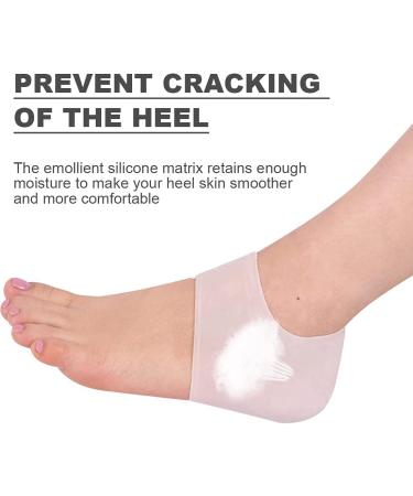 2 Pairs Silicone Gel Heel Socks - Cracked Foot Skin Care Pressure Relief & Pain Reduction - 4 Pieces - Buy Online on GoSupps.com
