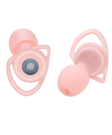 Sleep Noise Reduction earplugs  Soft Silicone Materials and can be reused  Used in Sleep  Work  Travel  and Loud Activities  Pink