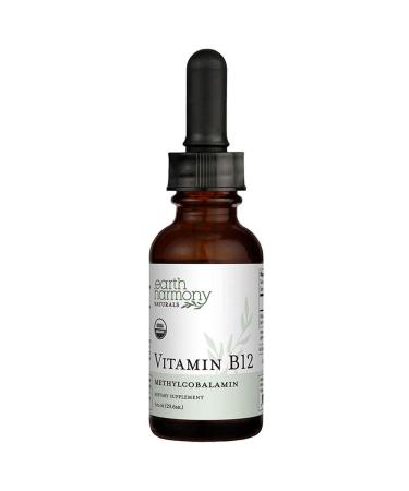 Organic Vegan Vitamin B12 Sublingual Liquid Supplement - 2000mcg Methylcobalamin Drops for Natural Energy Metabolism Helps With Weight Loss and Immune System Support - 1 Fl Oz