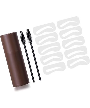 Verdant Touch Eyebrow Stencil Kit with 10 Stencils and 2 Brushes Waterproof Sweatproof Long Lasting Eyebrow Makeup Powder in Brown - Buy Online on GoSupps.com