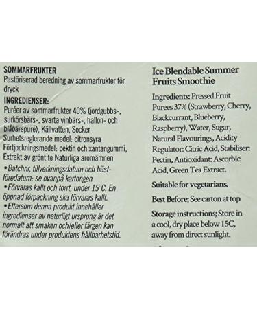 Summer Fruits Vegan Smoothie Mix - Concentrated Blend with Real Fruit Puree (1 Litre) - Buy Online on GoSupps.com