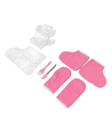 Paraffin Bath Gloves Washcloth Foot Liners Pink Disposable for DIY