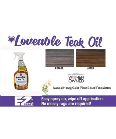 EcoDecors Teak Oil & Restorer 24 oz - Protect & Enhance Outdoor Furniture Teak Sealer Cleaner & Stain for Long Lasting Shine - Buy Online on GoSupps.com