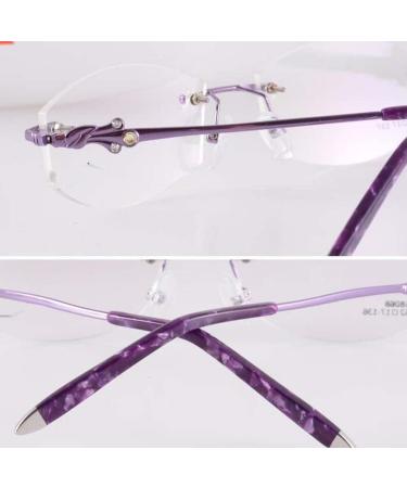 BEGISA Purple Frameless Glasses Legs - Metal Eyeglass Replacement Temples for Rimless 1-Hole Frames | International Shipping Available - Buy Online on GoSupps.com