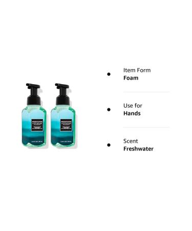 Bath & Body Works Freshwater Gentle Foaming Hand Soap 2-Pack - 17.5oz & 8.75oz - Buy Online on GoSupps.com