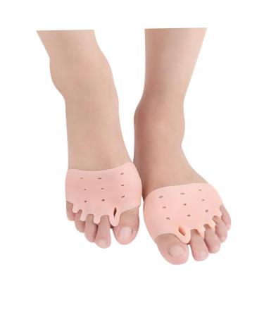 Toe Separators 2 Pairs Straightener Separators Gel Stretcher Cot Honeycomb Splitter Damping Straightener Spacers for Bunions Bunion Stretchers Gel Toe Separators As Shown 4pcs